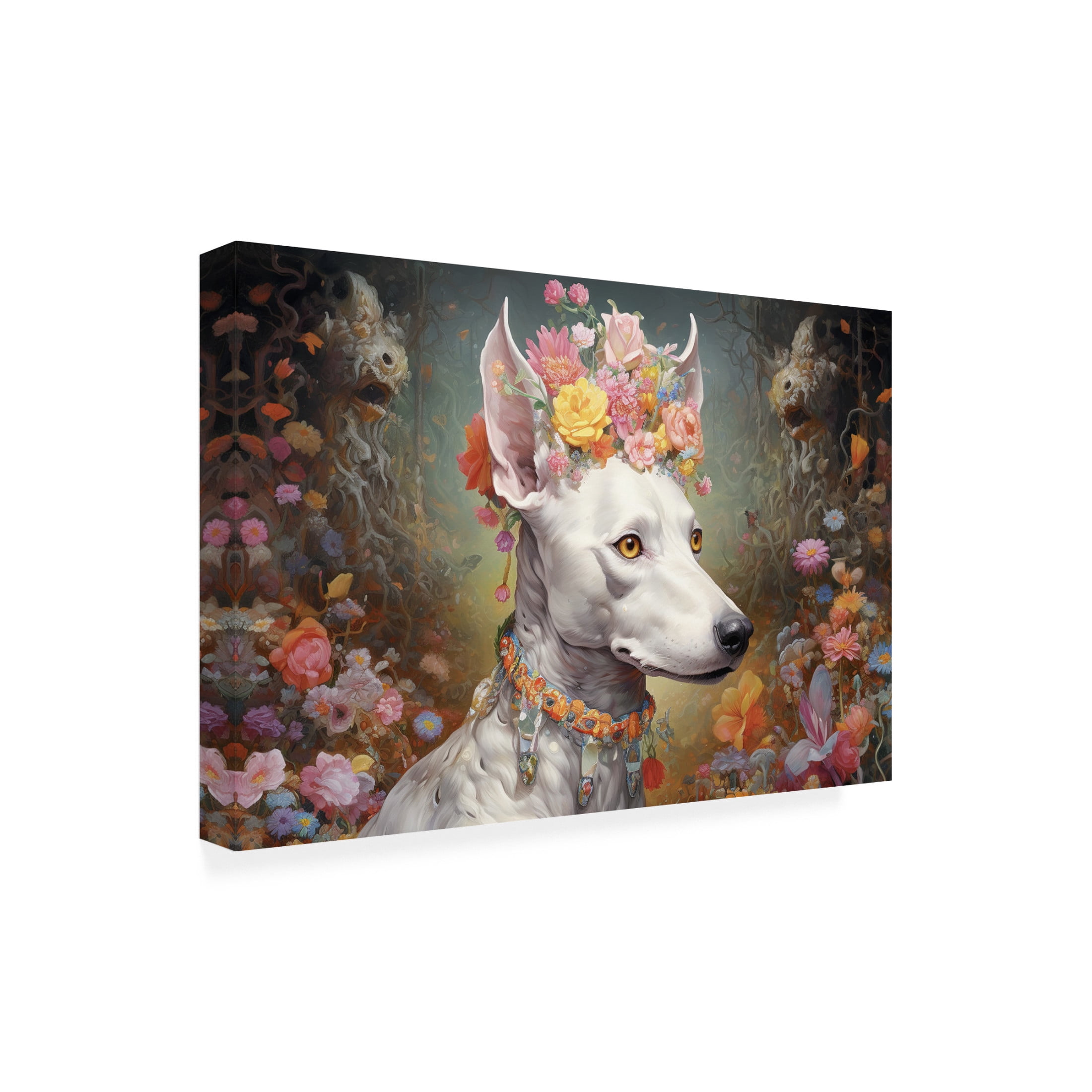 Canvas Wall Art - Ray Heere 'Art Dog 1' Wall Art for Living Room, Bedroom, or Office Décor by Trademark Fine Art - 47 x 30 Inches