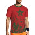 thumbnail image 5 of Exclusive design Morocco Flag Grain 3D Printed Men For Running Bike Soccer Tennis Fitness Sports tshirt Mesh Fans Short T-shirt, 5 of 12