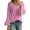 Pink, variant on EDFBUYKRS Blouses Button-Down Shirts for Women Long Sleeve Plus Size Solid Pocket Loose Blouse Casual Button Shirt Top Xxl
