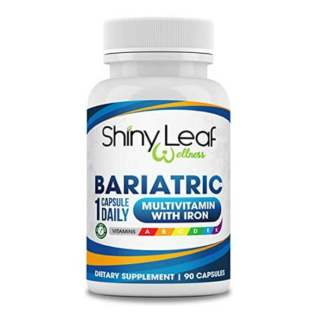 Bariatric Multivitamin with Iron 90 Count – Once-A-Day Capsule as Dietary Supplement for Weight Loss Surgery (WLS), Sleeve, and Mini Gastric Bypass (Best Vitamins For Bariatric Surgery)