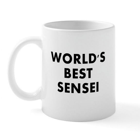 CafePress - World's Best Sensei Mugs - 11 oz Ceramic Mug - Novelty Coffee Tea Cup