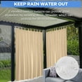 thumbnail image 5 of Lapalife Outdoor Curtain for Patio Waterproof Extra Wide, Tap Top Blackout Curtain Thermal Insulated Drapes, 1 Panel, 100''x 84'', Beige, 5 of 8