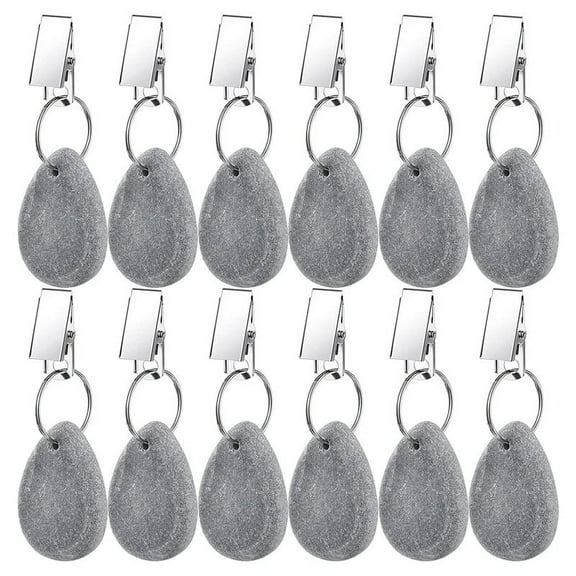 12 Pieces Tablecloth Weights Tablecloth Pendant Teardrop Shape Table Cover Weights Stone Table Weights Hangers