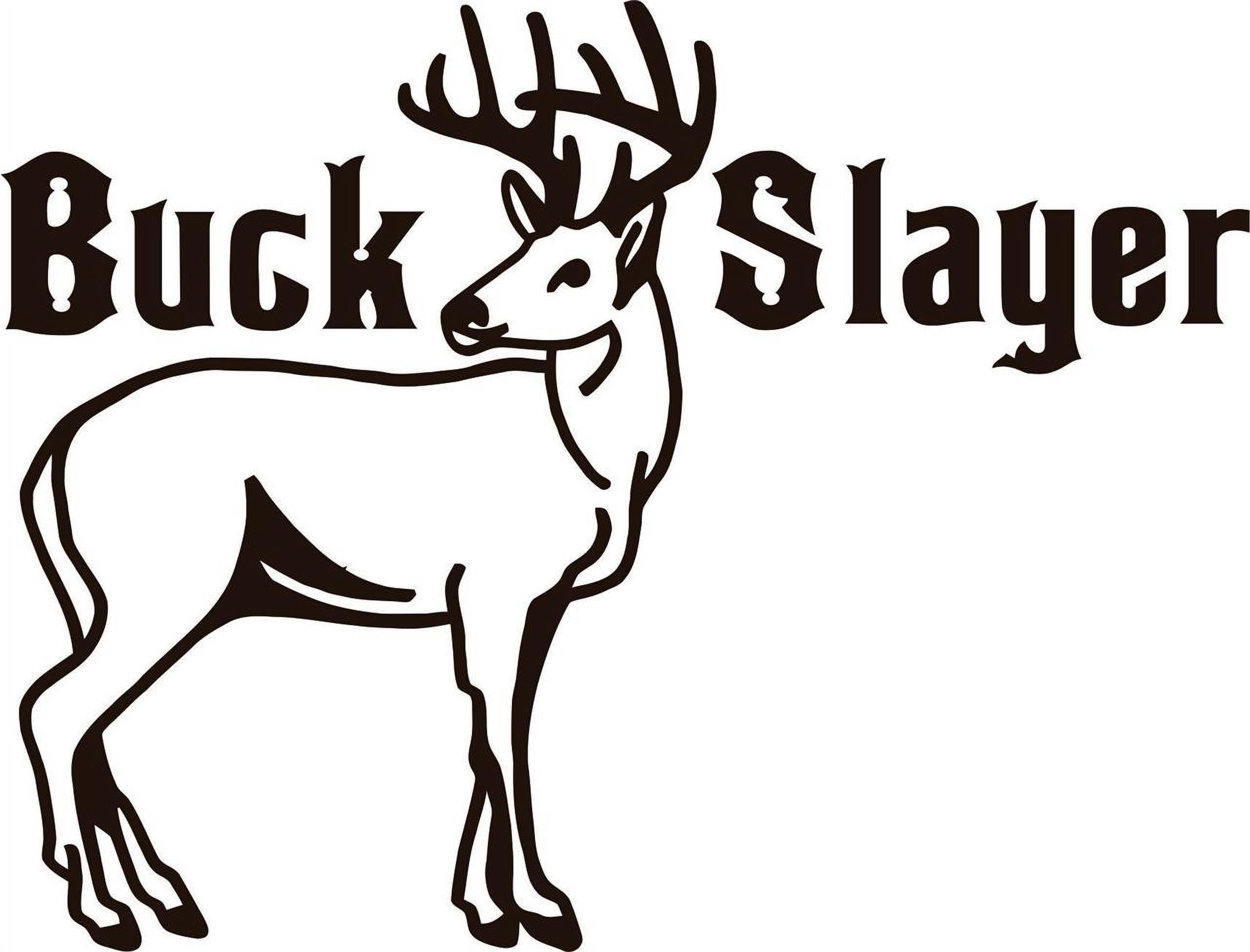 Whitetail Buck Deer Hunting Decal - Whitetail Deer Hunting Sticker - 1101 | Medium | silver-metalic