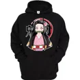 thumbnail image 1 of Sudadera Negra Nezuko Kamado Kimetsu Kawaii 12, 1 of 6