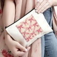 thumbnail image 3 of Pratyus Tote Bag Pink Love Cosmetic Bag Hearts Travel Essentials Ladies Accessories for Mother's Day White, 3 of 6