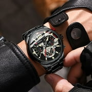 Curren Fashion Quartz Watches Men Casual Sport Wristwatch With Stainless Steel Chronograph Dial Clock With Luminous - Quartz Wristwatches
