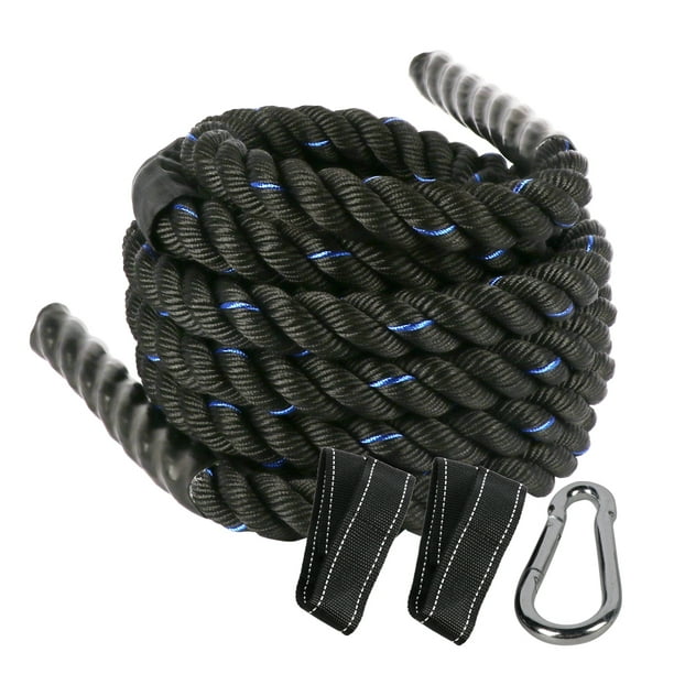 BIGTREE Battle Rope Poly Dacron 1.5 in Diameter 30 ft Length, Training ...