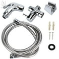 thumbnail image 3 of Gustave Stainless Steel Hand Held Bidet Toilet Sprayer Kit, Wall Bracket hose T-Adapter Kit, Bathroom Shower Water Spray Head Set, 3 of 9