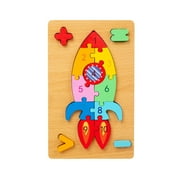 Number Puzzle Montessori Toys for 3 Year Old for Preschool Fine Motor Skills Rocket