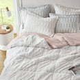 thumbnail image 6 of Madison Park Gia King/Cal King Back Print Long Faux Fur Mink Comforter Mini Set - Gray/White, 6 of 9