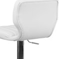 thumbnail image 6 of Bowery Hill Faux Leather Adjustable Bar Stool in White, 6 of 7