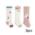 thumbnail image 2 of LYMAYTER 3 Pair ‌Baby Girls Boys Animal Knee High Socks Warm Cotton for Toddlers Infants Winter Style 0-3Y, 2 of 8