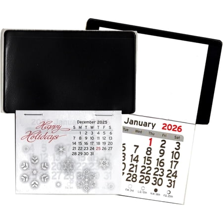 5 - 2026 Peel and Stick-Up Business Card Calendar Adhesive Back for Auto Car Truck USA Made