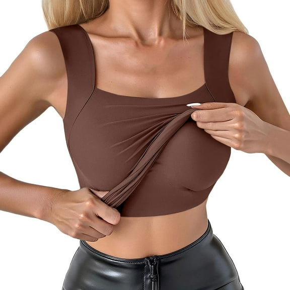 Women's Seamless Square Neck Body Vest Compression Top for Everyday Wear and Outfits Womens Bustier Tops Women's Lace up Boned Overbust Corset Bustier