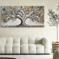 thumbnail image 5 of Large White Trees of Life Canvas Wall Art, Creative Trees Decor Painting Canvas Print for Living Room, Bedroom, Office Decorations, Gifts for Men, 5 of 7