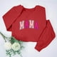 thumbnail image 2 of Sudadera Penkiiy Mama Mujer Oversize Glitter Patch Mama Crewneck Sudaderas Mama Print Manga Larga Sudadera Moda Suelta XS Rojo, 2 of 7