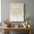 thumbnail image 3 of Canvas Wall Art, Christmas Trees Framed Canvas Prints for Living Room Office, Winter Xmas Snowflakes Pine Beige Brown Large Gallery Wrapped Wall Decor for Home Office, Gifts, 16"x24" Ship Next Day, 3 of 9