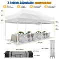 thumbnail image 3 of COBIZI 10x20 pop-up Canopy Heavy Duty Canopy Tent for Parties Event Wedding, Commercial Outdoor Canopy Easy Up, All Season Wind UV 50+ & Waterproof Gazebo with Roller Bag, Thickened Legs,white, 3 of 9