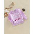 thumbnail image 3 of Arvbitana Toddler Baby Girls Valentine's Day Sweatshirt Letter Print Long Sleeve Pullover Spring Autumn Shirt Clothes 12M-5T, 3 of 8