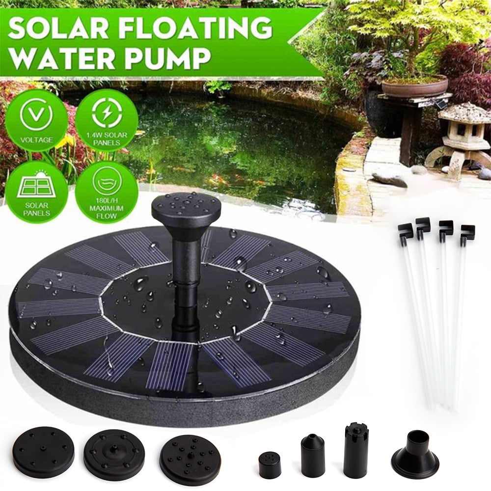 New Solar Fountain Water Pump Panel Garden Pond Pool Submersible Watering Kit 