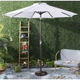 thumbnail image 2 of SAFAVIEH Outdoor Collection Ortega 9-Foot Tilt Crank Umbrella White, 2 of 6