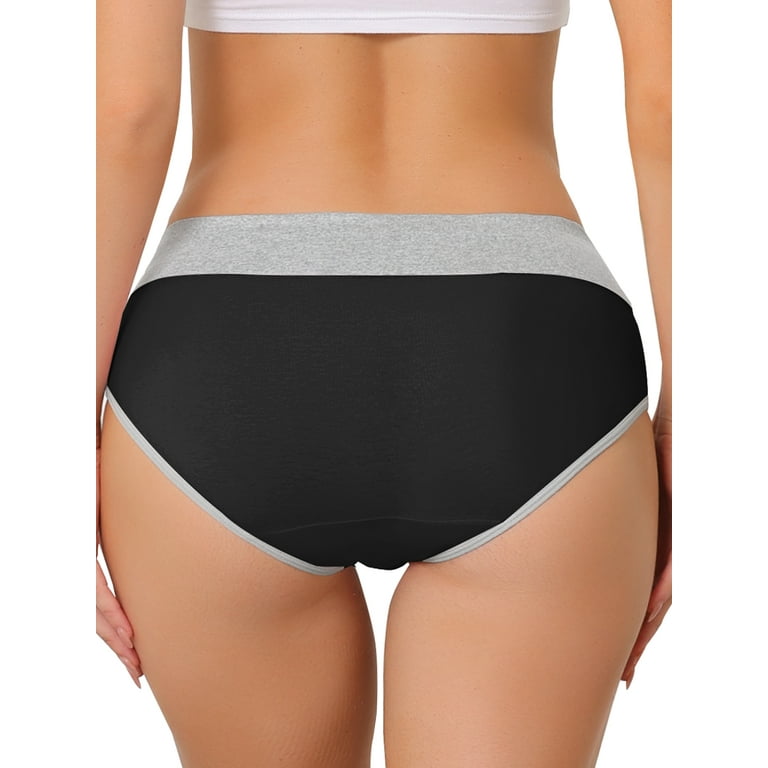 Agnes Orinda Women's Plus Size 5 Packs High Rise Brief Stretchy Underwear