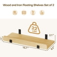 thumbnail image 2 of Enoget  3 Set House shaped floating shelf, wood+metal, 2 of 9