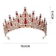 thumbnail image 2 of Corona de princesa para mujer, disfraz de princesa reina, corona de diamantes de imitación de cristal para novia, niña, boda, fiesta de graduación, fiesta de cumpleaños, regalo para mujer MFZFUKR CPB-CJZ1730-2, 2 of 5