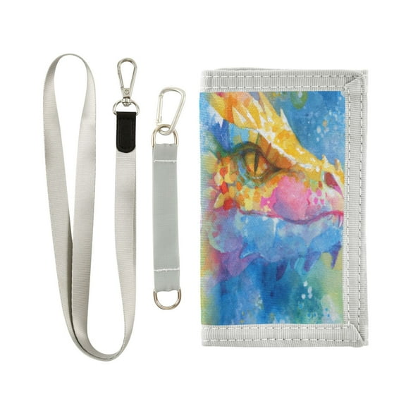 Cloth Purse Boys' Novelty Wallets Girls' Novelty Wallets Men's Wallets Women's Wallets Card Wallet Cash Wallet Student ID Bag Coin Wallet Beautiful Watercolor Dragon