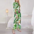 thumbnail image 4 of Kll Cactus 3 Print Women'S Long Sleeve Pajamas With Pants Sleepwear Loungewear 2 Set-Large, 4 of 9