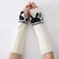 thumbnail image 3 of Winter Arm Sleeves Rabbit Cute Elastic Unisex Thumb Hole Arm Warmers Arm Covers, 3 of 10