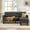 Gray, variant on Magic Union Convertible Sectional Sofa Couch for Living Room, L-Shaped Couch 3 Seats Sofas with Linen Fabric, Movable Ottoman Small Sofa Mid Century for Small Apartments, Living Room and Office,Black