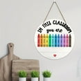thumbnail image 5 of HengDidi Wooden Customizable Door Hanging Sign - Chalkboard Style Welcome Decoration for Room Entry, Personalized Teacher Name Plate, Easy Hang for Indoor Office or Campus Decor, 5 of 7