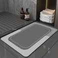 thumbnail image 1 of LSLJS - Alfombras de baño de terciopelo cristal, superabsorbentes, de secado rápido, con respaldo de goma antideslizante, para bañera, ducha, inodoro, suelo, puerta, lavable a máquina, 61 x 91 cm, 1 of 5