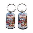 thumbnail image 2 of Santa is Coming Alaskan Malamute Merry Christmas Xmas Noel Truck Tree Stainless Steel Keychain Alaska Mal Dog Lovers Gifts Collar Charm Tag Keyring - 02023, 2 of 5