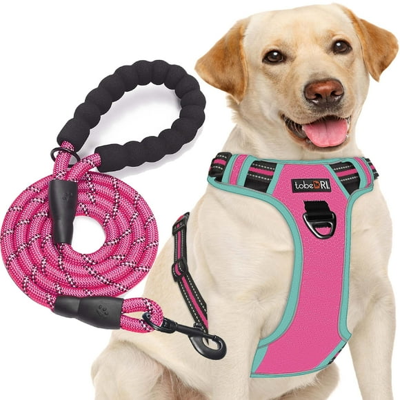 Juego de arneses para perros ToBedri, sin tirones, ajustables, reflectantes