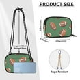 thumbnail image 4 of FORMRS Mini Crossbody Bag for Women Adjustable Rope Shoulder Casual Phone Purse, Green American Footballs, 4 of 7