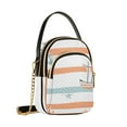 thumbnail image 7 of FORMRS Crossbody Bag for Women Quilted Travel Shoulder Cell Phone Purse with Chain Strap Handbag, Orange Nautical Pattern, 7 of 7
