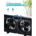 thumbnail image 4 of BLACK+DECKER 9" Dual Window Fan for Window Screen with 2 Speed Settings, Twin Window Fan with Mechanical Controls and Removable Legs, Horizontal Cooling Fan for Window, 4 of 7