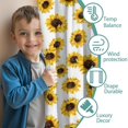 thumbnail image 3 of Blackout Kids Curtains,White Sunflower Childrens Insulated Curtains Set Of 2,Bedroom Essentials,Toddler Room Decor 52x63in(132x160cm), 3 of 4