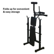 Kidlove Utility Weight Bench Olympic Weight Bench Bench Press Set with Squat Rack and Bench for Home Gym Full-Body Workout