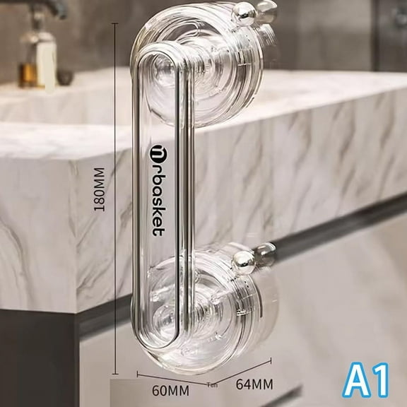 New Waterproof Suction Cup Door Handle Anti-slip Reusable Sliding Door Handle Removable Bathroom Wardrobe Door Handle