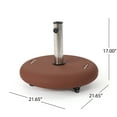 thumbnail image 4 of GDF Studio Hercules Outdoor 80lbs Concrete Circular Umbrella Base, Red, 4 of 7