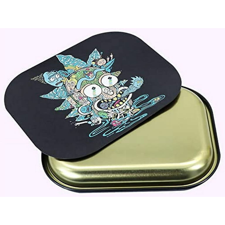 YAPAS Rolling Tray with Magnetic Lid - Mini Metal Rolling Tray with Spill  Proof Cover - Cute Decorative