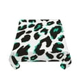 thumbnail image 4 of YFYANG Square Polyester Table Cloth, 60" x 60" Reusable Table Cover Kitchen Dining Room Green Vintage Abstract Leopard Texture Decorative Tablecloths for Tables of 2-4 People, 4 of 8