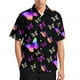 thumbnail image 4 of Camisas de verano para hombre, blusas con estampado de mariposas en 3D, camisas informales de manga corta de gran tamaño para playa, camisas holgadas con botones para hombre, 4 of 5