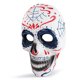 thumbnail image 4 of Máscara de calavera mexicana para el Día de los Muertos, Halloween, Cosplay, color blanco, 4 of 5