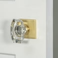 thumbnail image 4 of Viaggio Qadsta_Dd Quadrato Solid Brass Non-Turning Two-Sided Dummy Door Knob Set - Nickel, 4 of 7