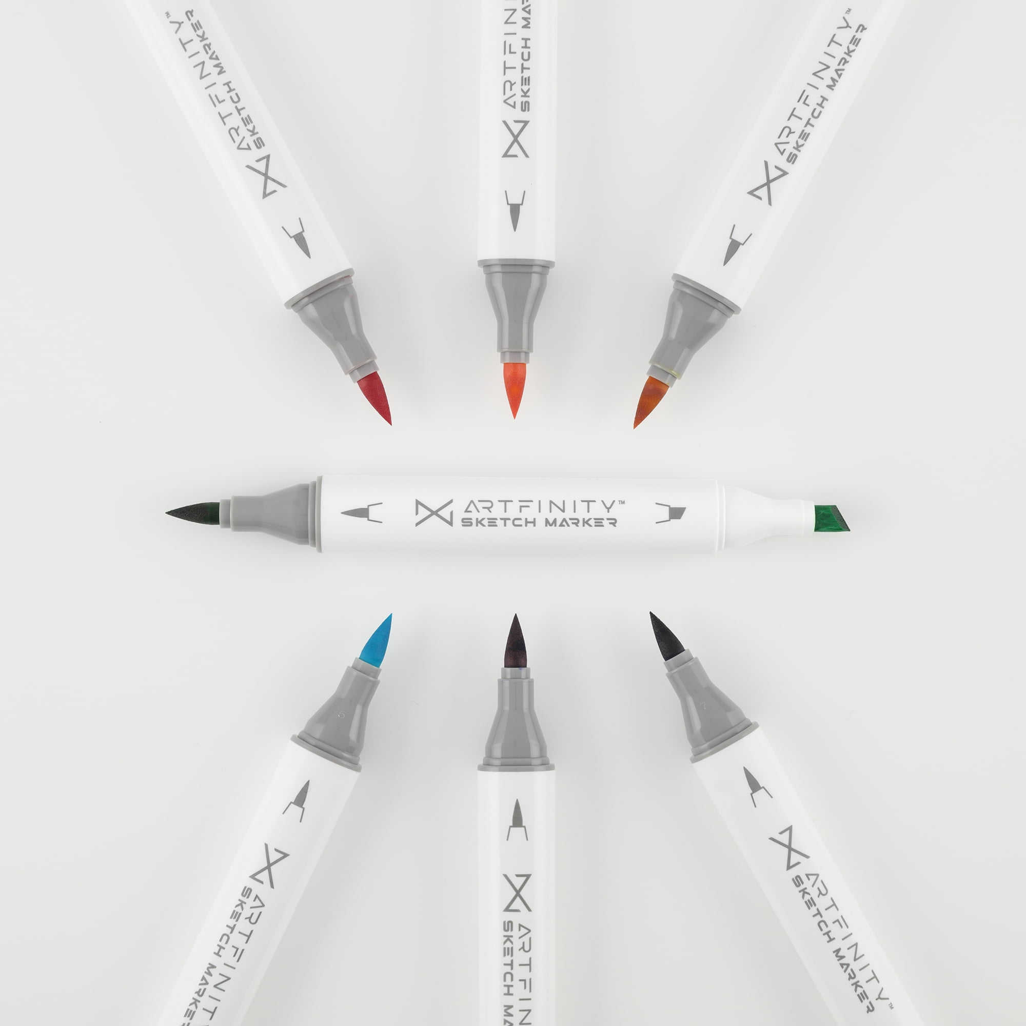 Artfinity Sketch Marker Sets - Set of 3 - Cool Gray 0 CG0, Vibrant, Professional, Dye-Based Alcohol Markers for Artists, Drawing, Travel, & More